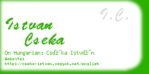 istvan cseka business card